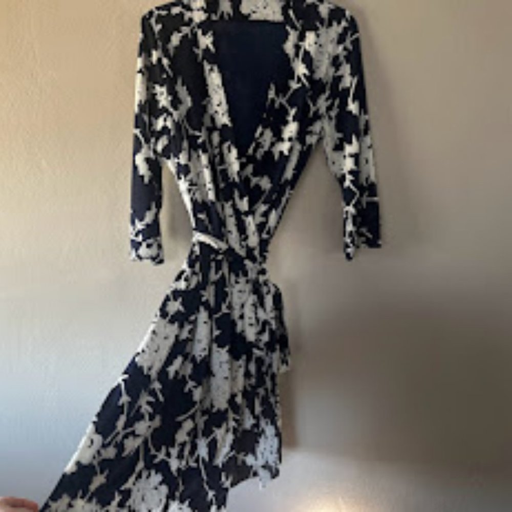 GRAPENT Floral Wrap Dress